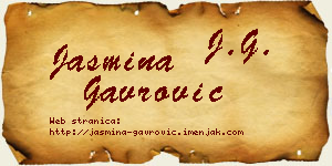 Jasmina Gavrović vizit kartica